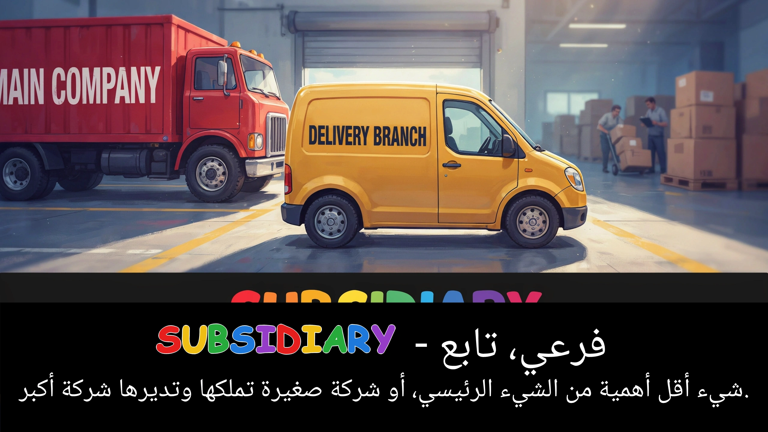 Arabic Illustration for subsidiary